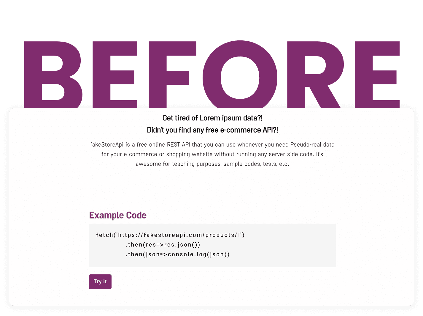 FakeStore API competitive analysis