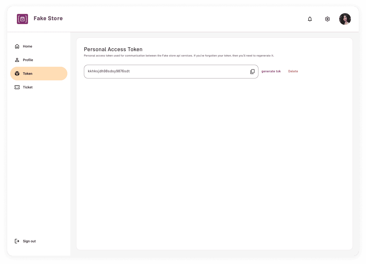 FakeStore API login and profile flow screen 5